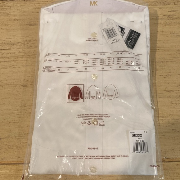 NWT! MICHAEL KORS BUTTON DOWN MENS SHIRT! - Picture 2 of 2
